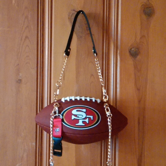 LIMITED EDITION HANDMADE SAN FRANCISCO 49ERS Football Purse 🏈 - Picture 12 of 16